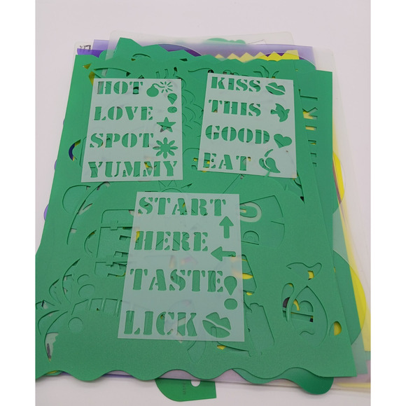 Lot of Scrapbooking Paper Crafting Plastic Stencils Shapes Letters Baby - Picture 16 of 16